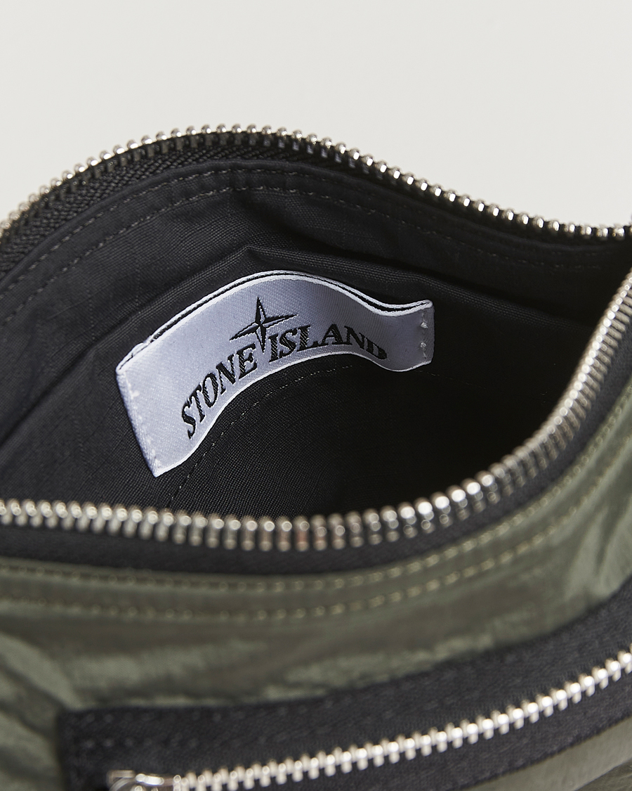 Hombres | Billeteras | Stone Island | Nylon Metal Zip Wallet Musk