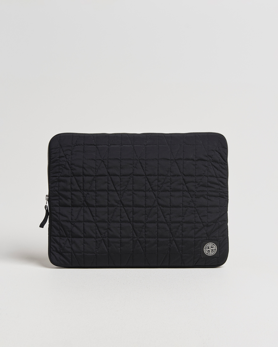 Hombres | Bolsos | Stone Island | Quilted Nylon Metal Laptop Case Black