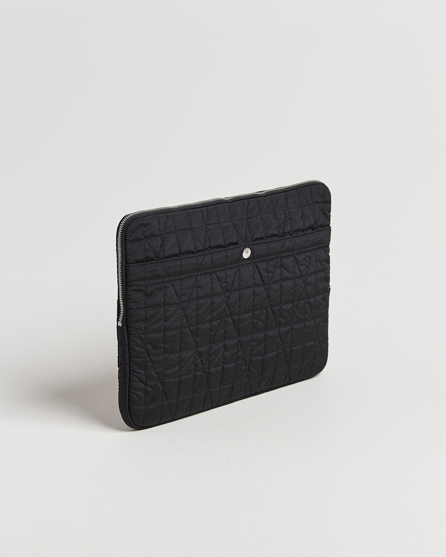 Hombres | Bolsos | Stone Island | Quilted Nylon Metal Laptop Case Black