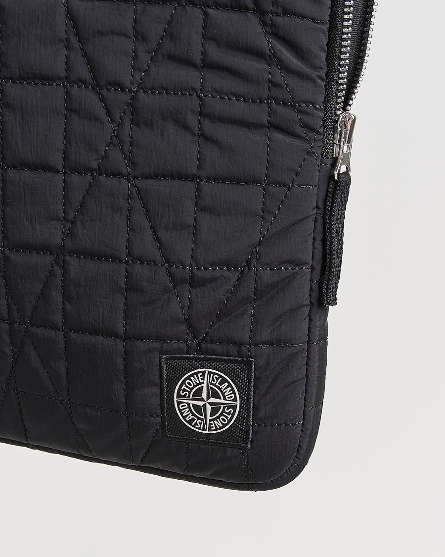 Hombres | Bolsos | Stone Island | Quilted Nylon Metal Laptop Case Black