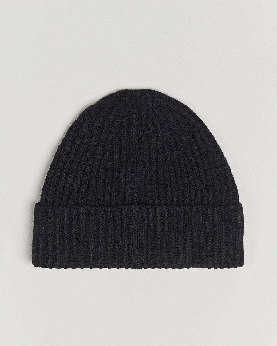 Hombres | Stone Island Full Rib Wool Beanie Navy | Stone Island | Full Rib Wool Beanie Navy