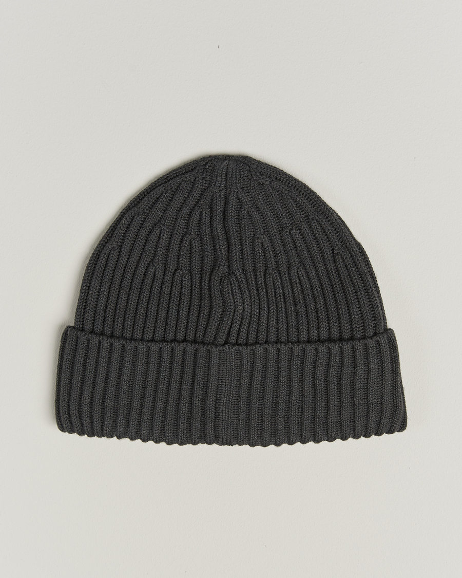 Hombres | Stone Island Full Rib Wool Beanie Lead Grey | Stone Island | Full Rib Wool Beanie Lead Grey
