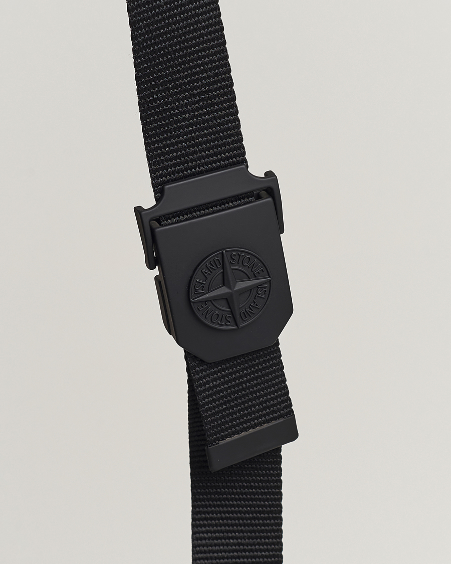 Hombres | Stone Island Textile Belt Black | Stone Island | Textile Belt Black