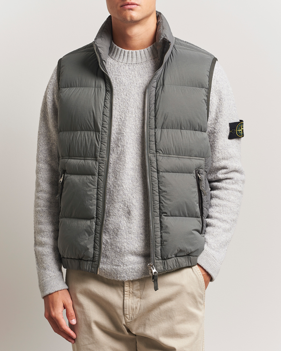 Hombres | Abrigos y chaquetas | Stone Island | Seamless Tunnel Nylon Down Vest Cement