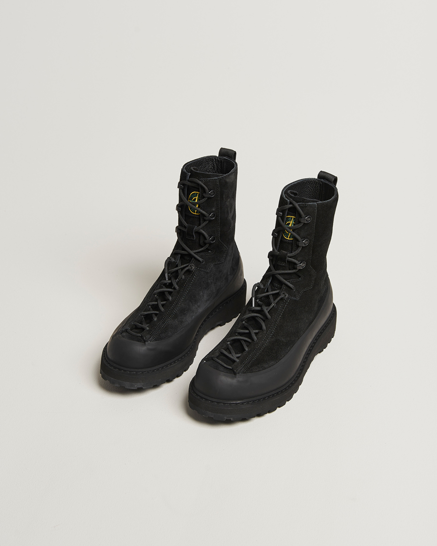 Hombres | Botas | Stone Island | Suede Hiking Boots Black