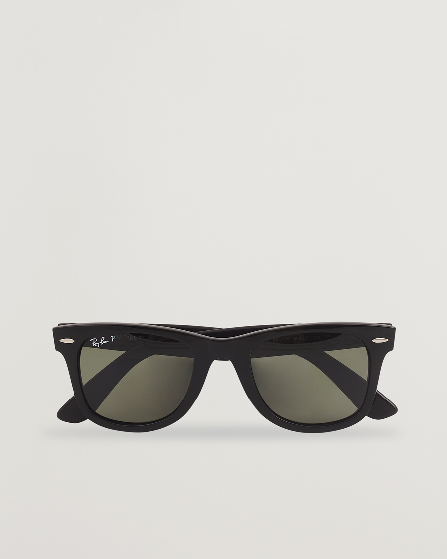Hombres | Gafas de sol | Ray-Ban | Original Wayfarer Polarized Sunglasses Black/Green