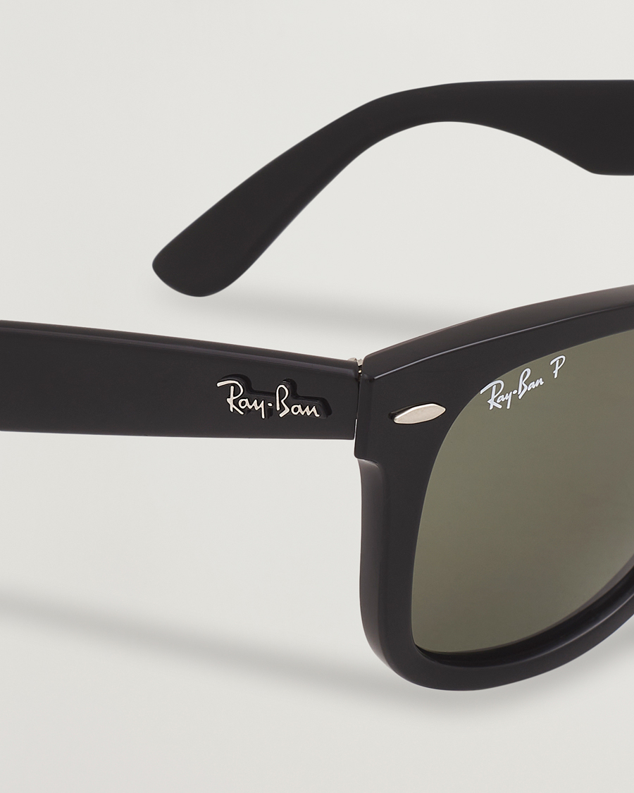 Hombres | Gafas de sol | Ray-Ban | Original Wayfarer Polarized Sunglasses Black/Green