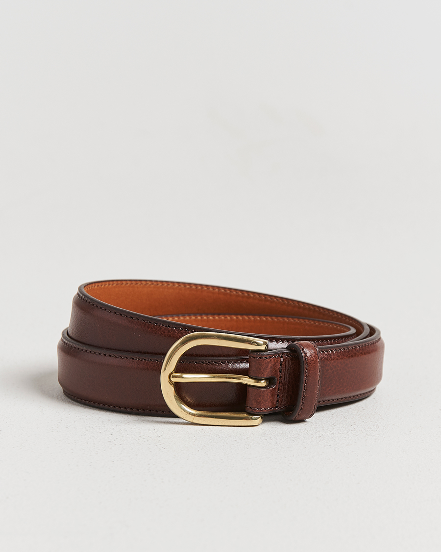 Hombres | Cinturones | Kamakura Shirts | Vintage Ivy Horseshoe Buckle Belt Brown