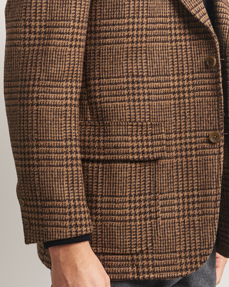 Hombres | Blazers | Kamakura Shirts | Unconstructed Ivy Blazer Brown Glenplaid