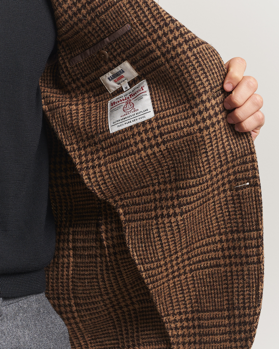 Hombres | Blazers | Kamakura Shirts | Unconstructed Ivy Blazer Brown Glenplaid