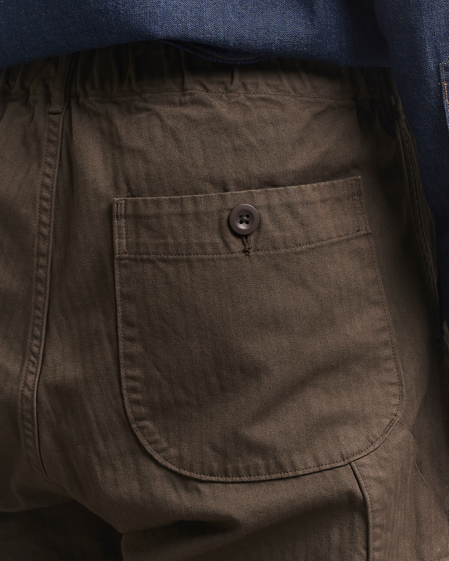 Hombres | Pantalones | orSlow | Wide Fit French Work Pants Coffee Brown