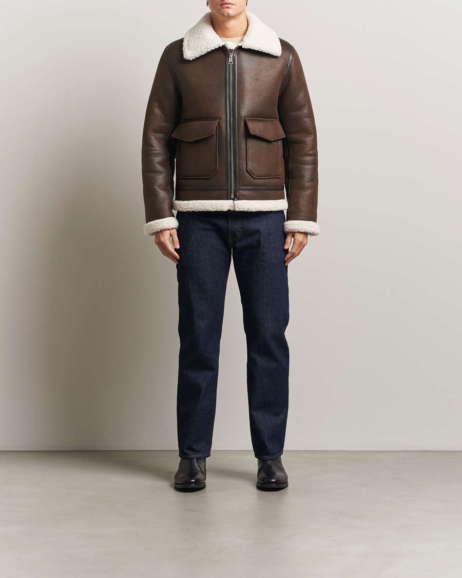 Hombres | Abrigos y chaquetas | A.P.C. | Tommy Aviator Jacket Brown
