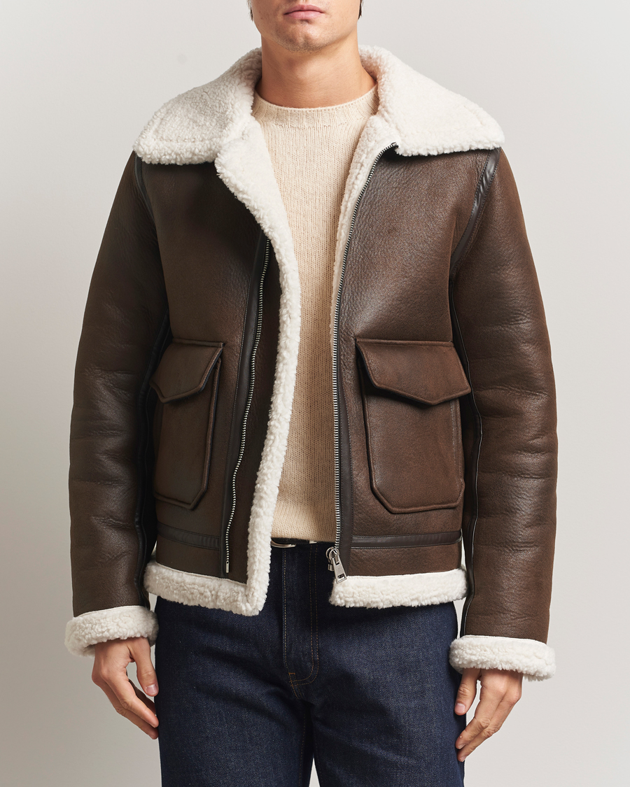 Hombres | Abrigos y chaquetas | A.P.C. | Tommy Aviator Jacket Brown