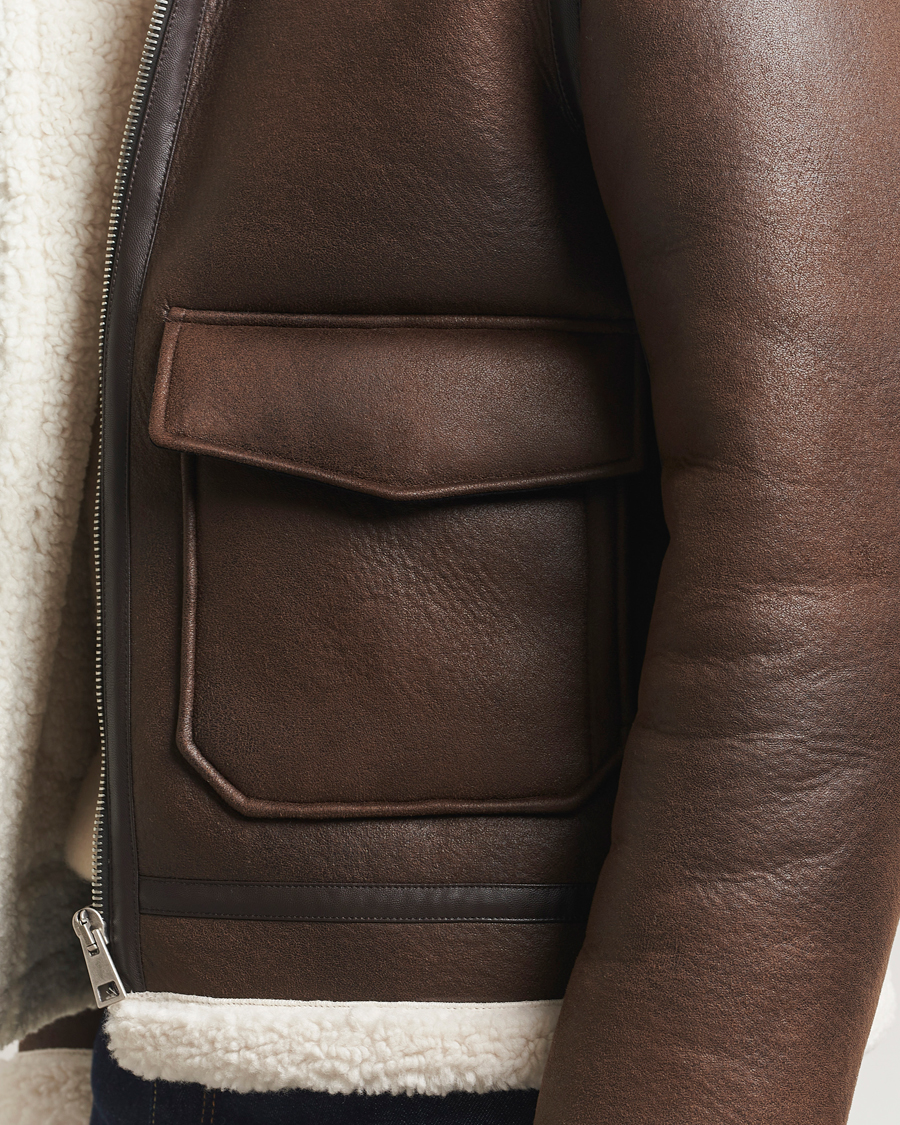 Hombres | Abrigos y chaquetas | A.P.C. | Tommy Aviator Jacket Brown