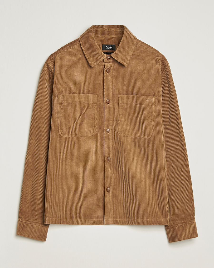 Hombres | Camisas | A.P.C. | Leon Corduroy Overshirt Brown