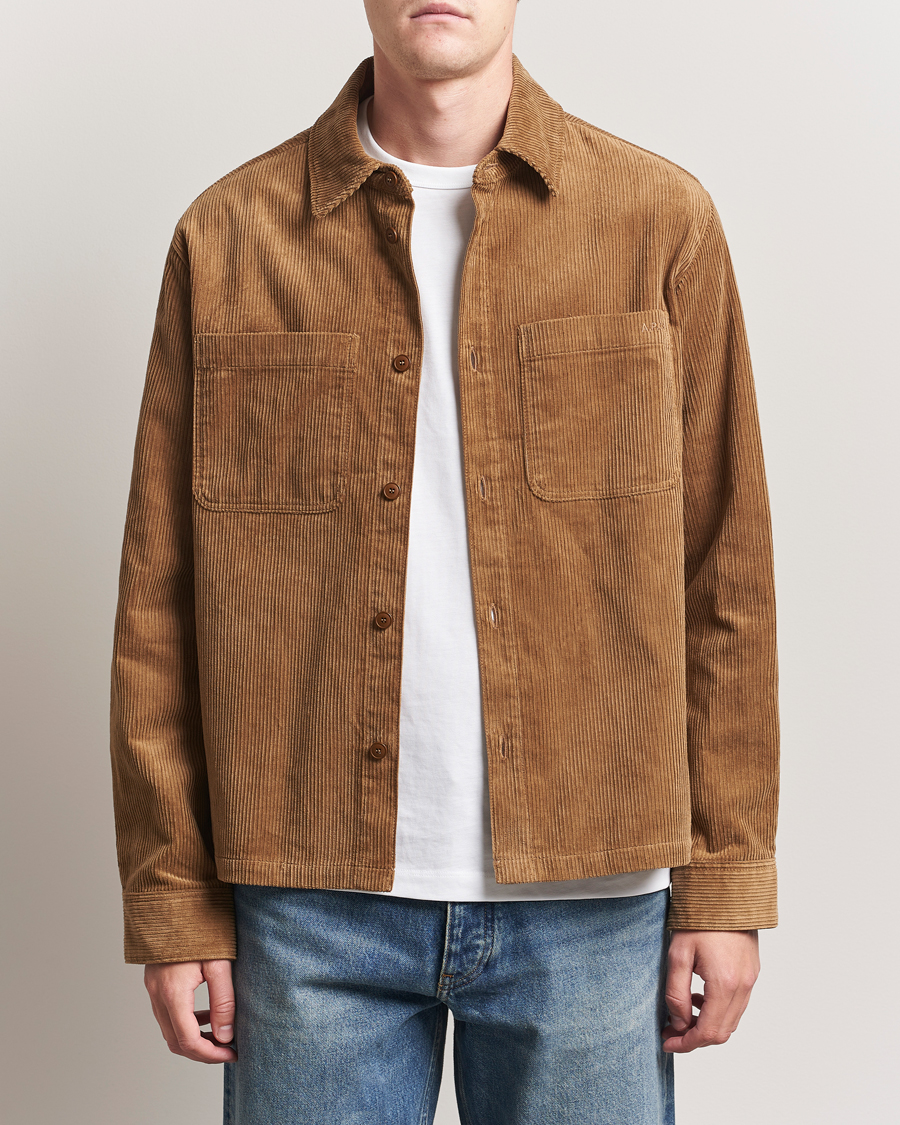 Hombres | Camisas | A.P.C. | Leon Corduroy Overshirt Brown