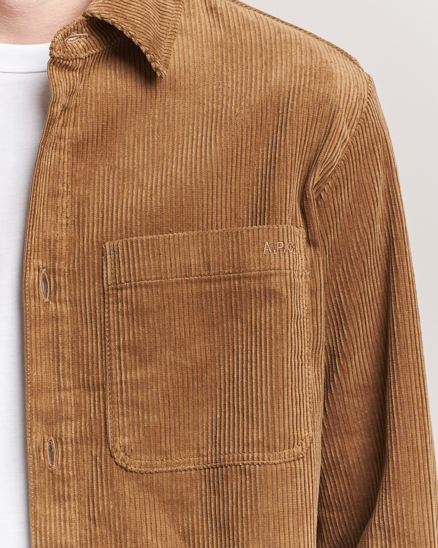 Hombres | Camisas | A.P.C. | Leon Corduroy Overshirt Brown