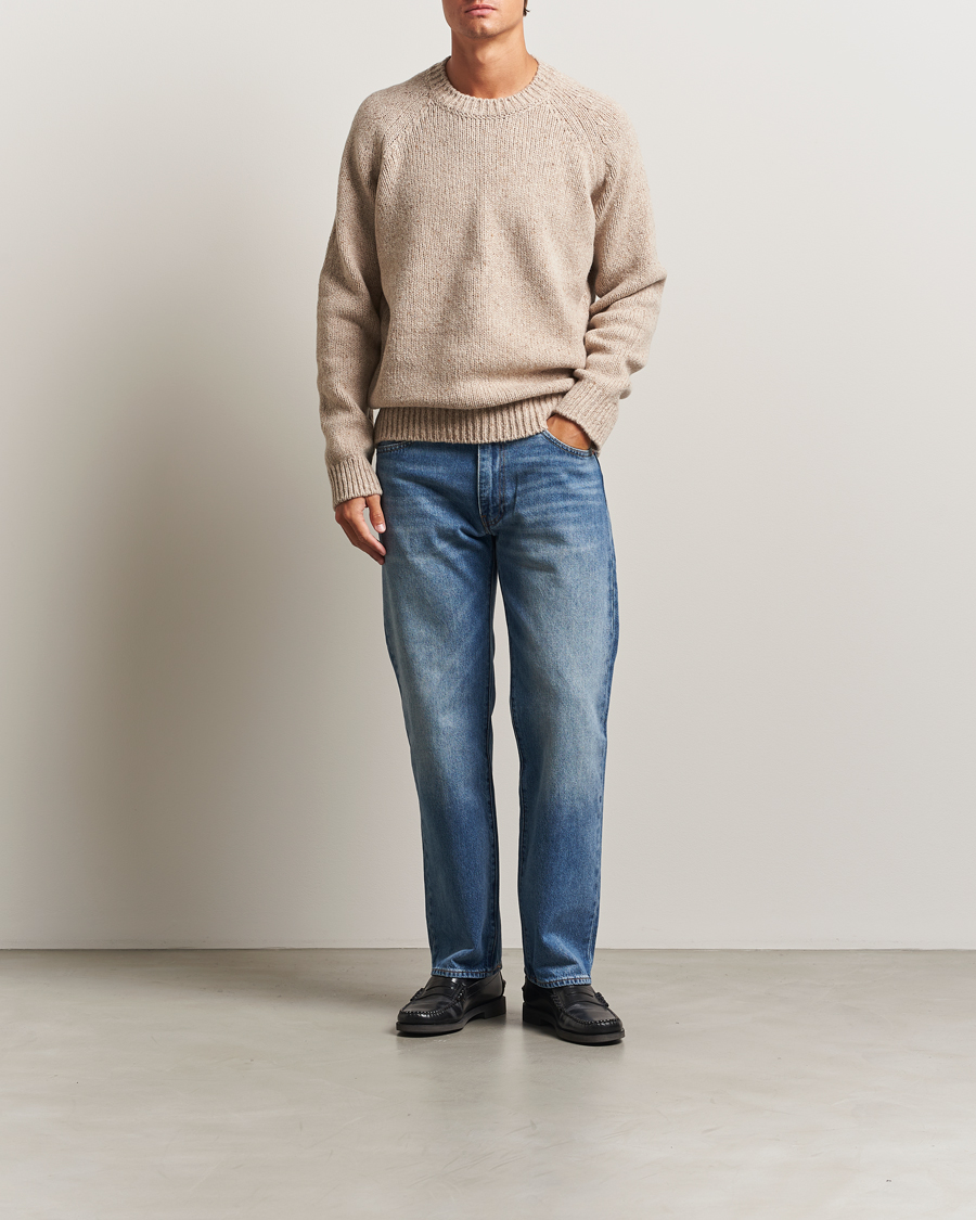 Hombres | Jerséis y prendas de punto | A.P.C. | Harris Wool Knitted Sweater Beige
