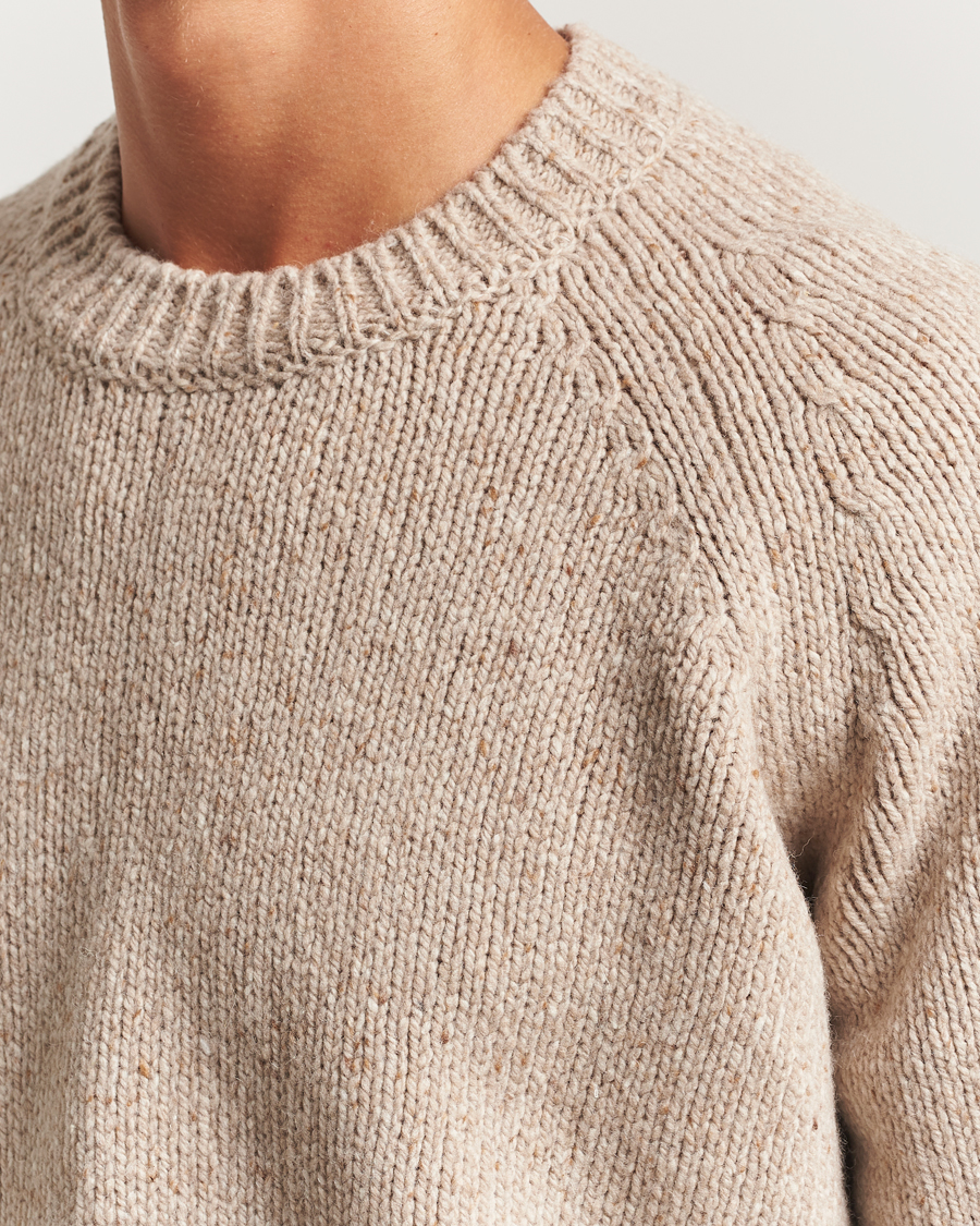 Hombres | Jerséis y prendas de punto | A.P.C. | Harris Wool Knitted Sweater Beige