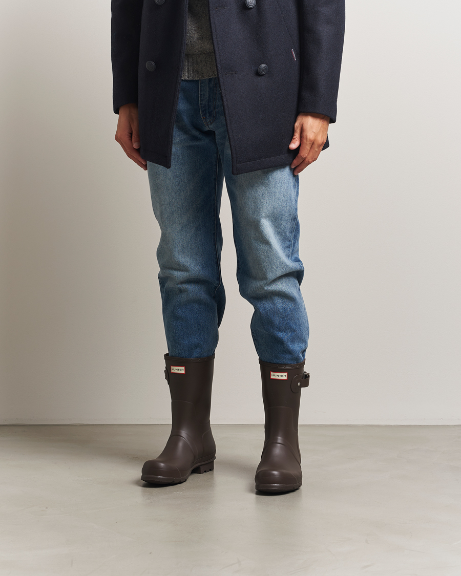 Hombres | Sobrecubiertas | Hunter Boots | Original Short Boot Dark Brown