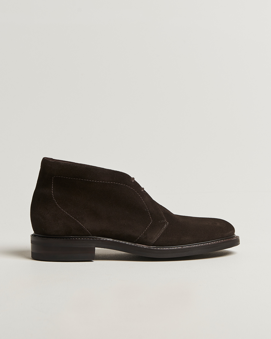 Hombres | Botas | Loake 1880 | Berkeley Suede Boot Dark Brown