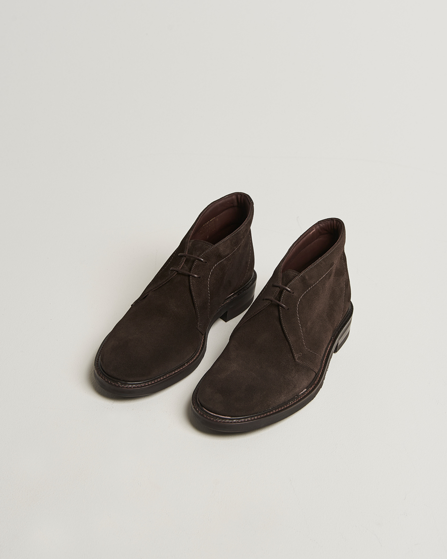 Hombres | Botas | Loake 1880 | Berkeley Suede Boot Dark Brown