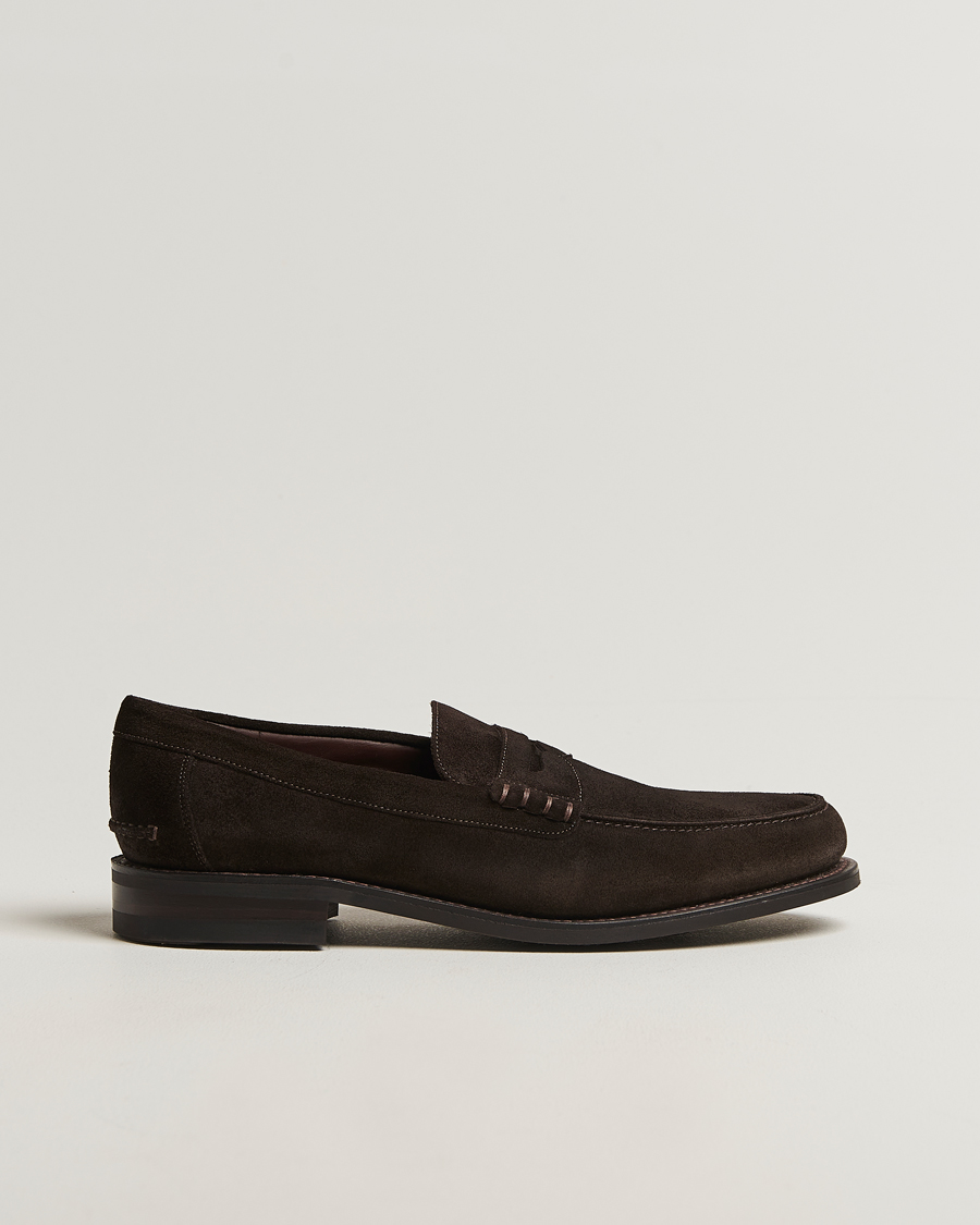 Hombres | Mocasines | Loake 1880 | Kingscliffe Suede Loafer Dark Brown