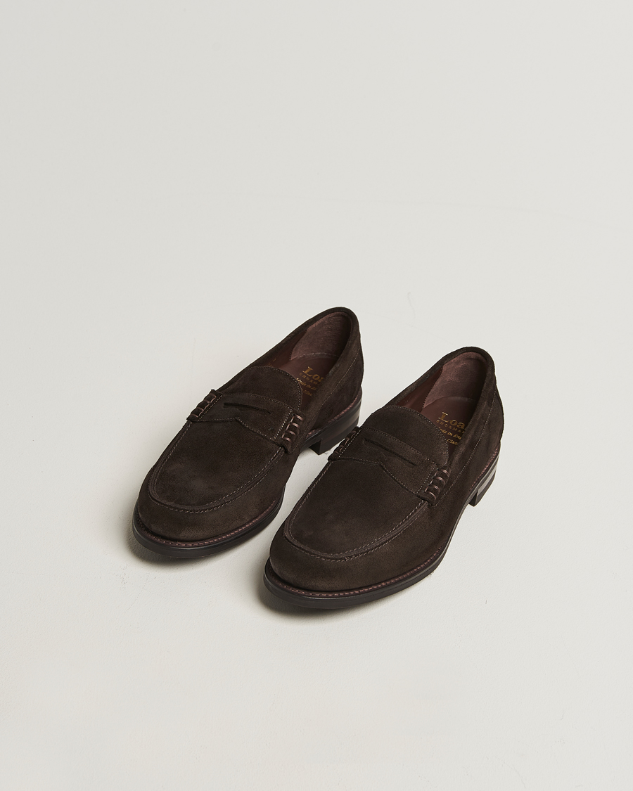 Hombres | Mocasines | Loake 1880 | Kingscliffe Suede Loafer Dark Brown