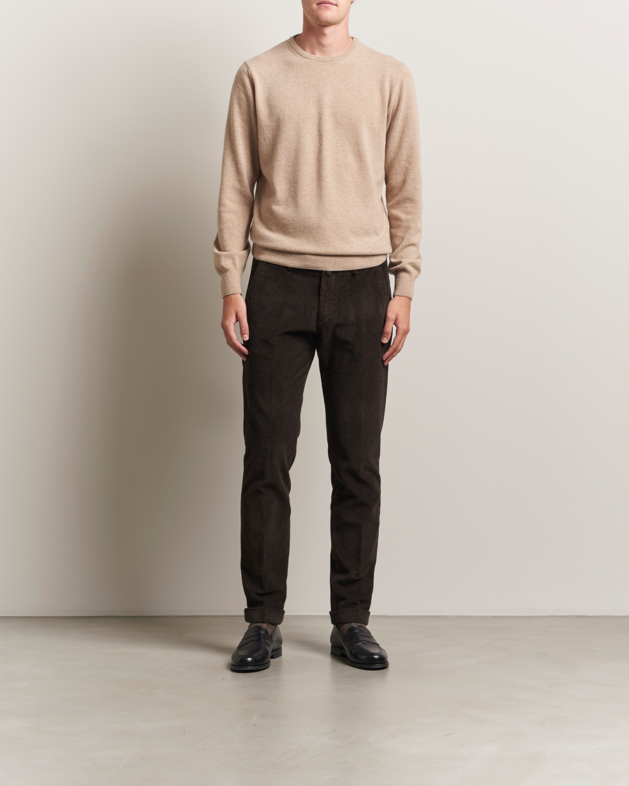 Hombres | Jerséis y prendas de punto | Morgano | Wool/Cashmere Crewneck Beige