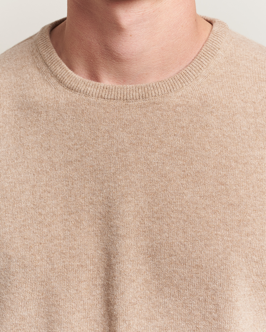 Hombres | Jerséis y prendas de punto | Morgano | Wool/Cashmere Crewneck Beige