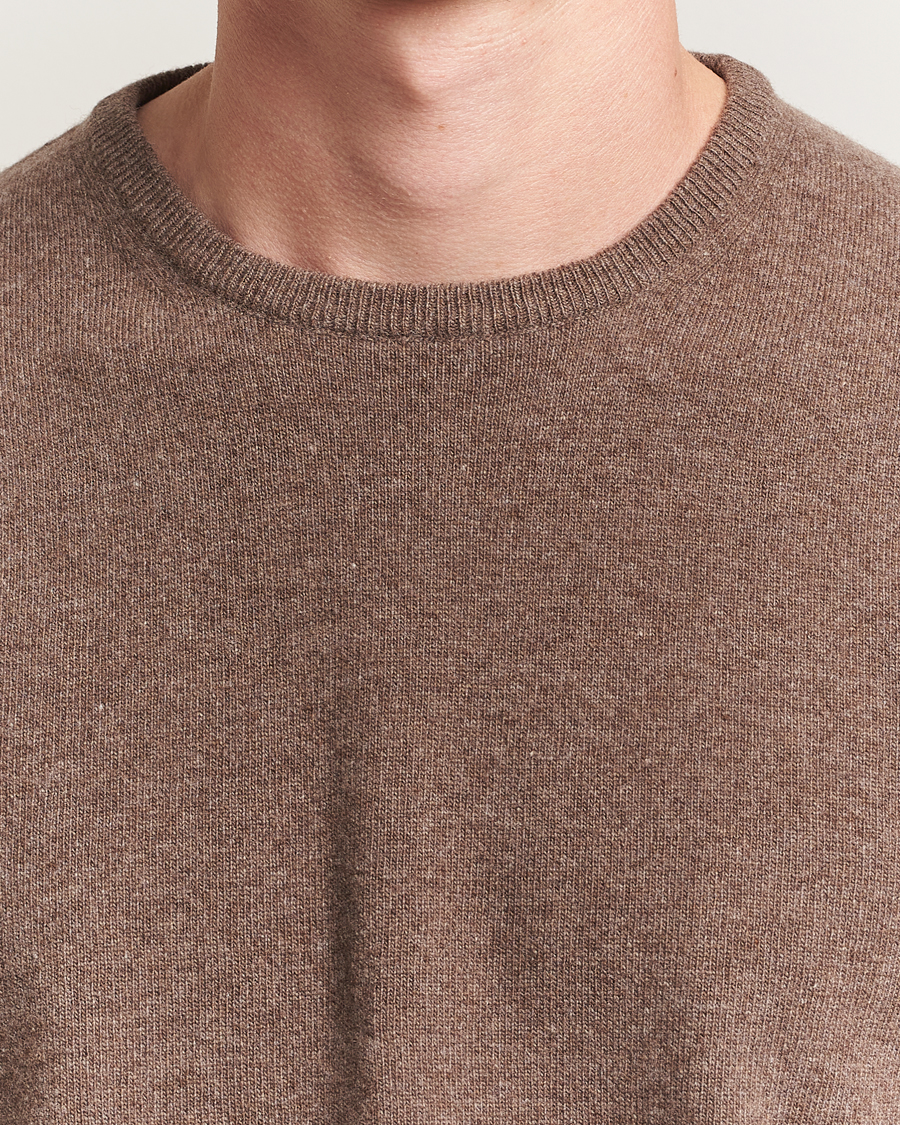 Hombres | Jerséis y prendas de punto | Morgano | Wool/Cashmere Crewneck Brown