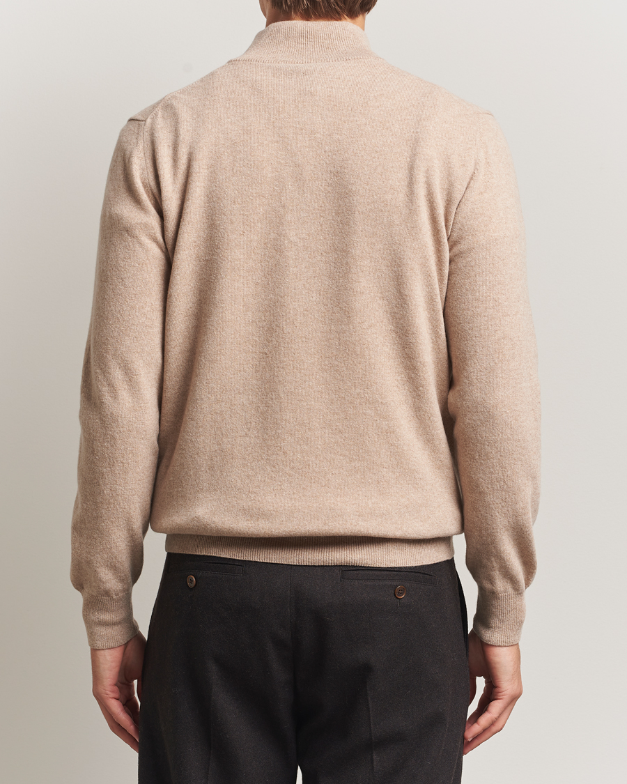 Hombres | Jerséis y prendas de punto | Morgano | Wool/Cashmere Half-Zip Beige