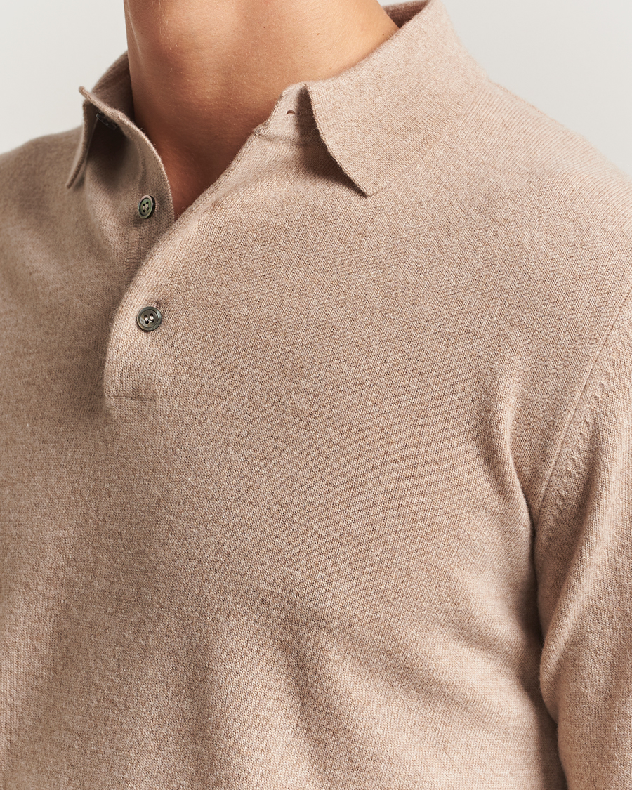 Hombres | Jerséis y prendas de punto | Morgano | Wool/Cashmere Polo Beige