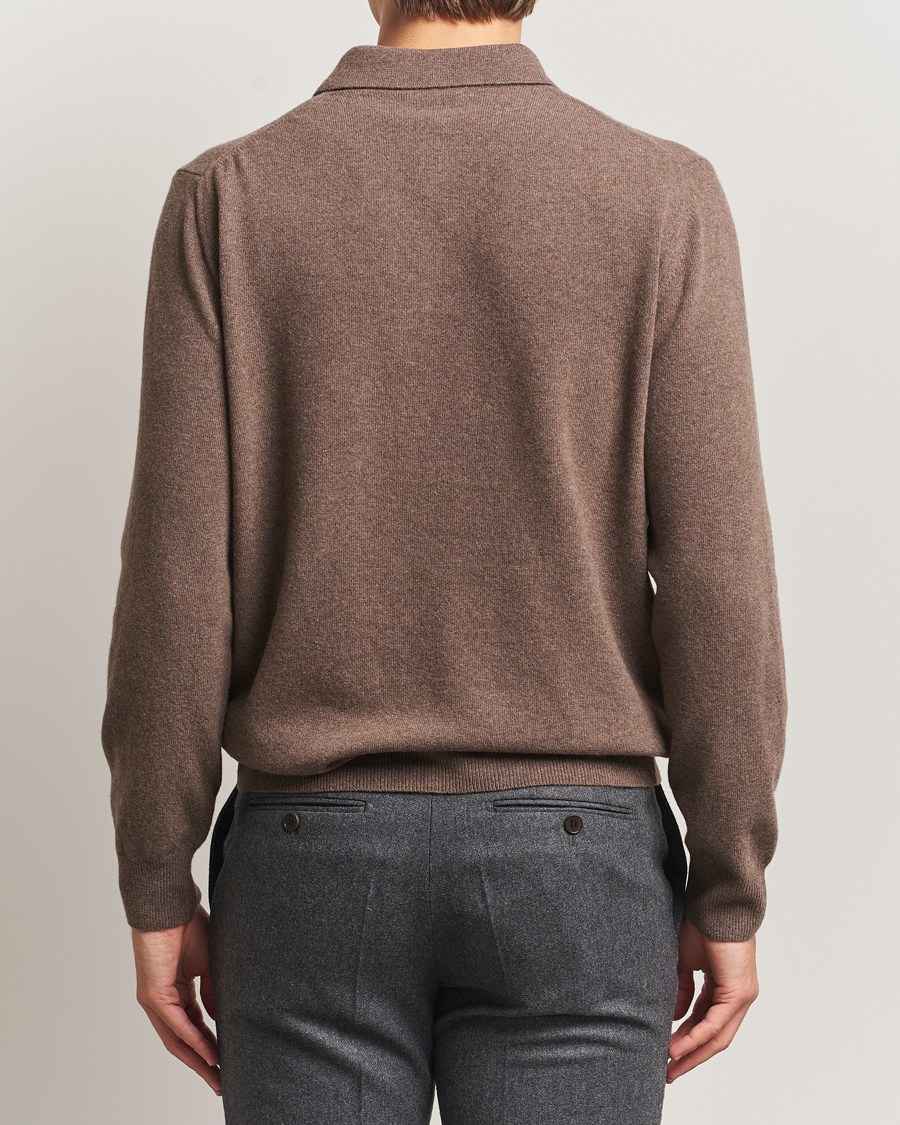 Hombres | Jerséis y prendas de punto | Morgano | Wool/Cashmere Polo Brown