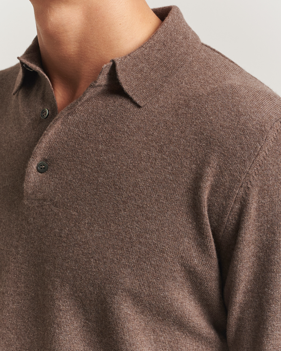 Hombres | Jerséis y prendas de punto | Morgano | Wool/Cashmere Polo Brown