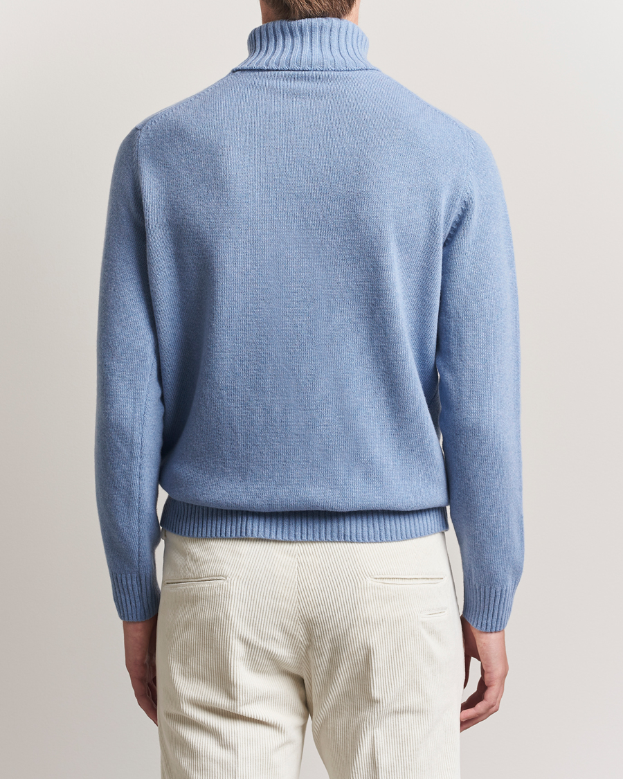 Hombres | Jerséis y prendas de punto | Morgano | Wool/Cashmere Heavy Knit Rollneck Light Blue