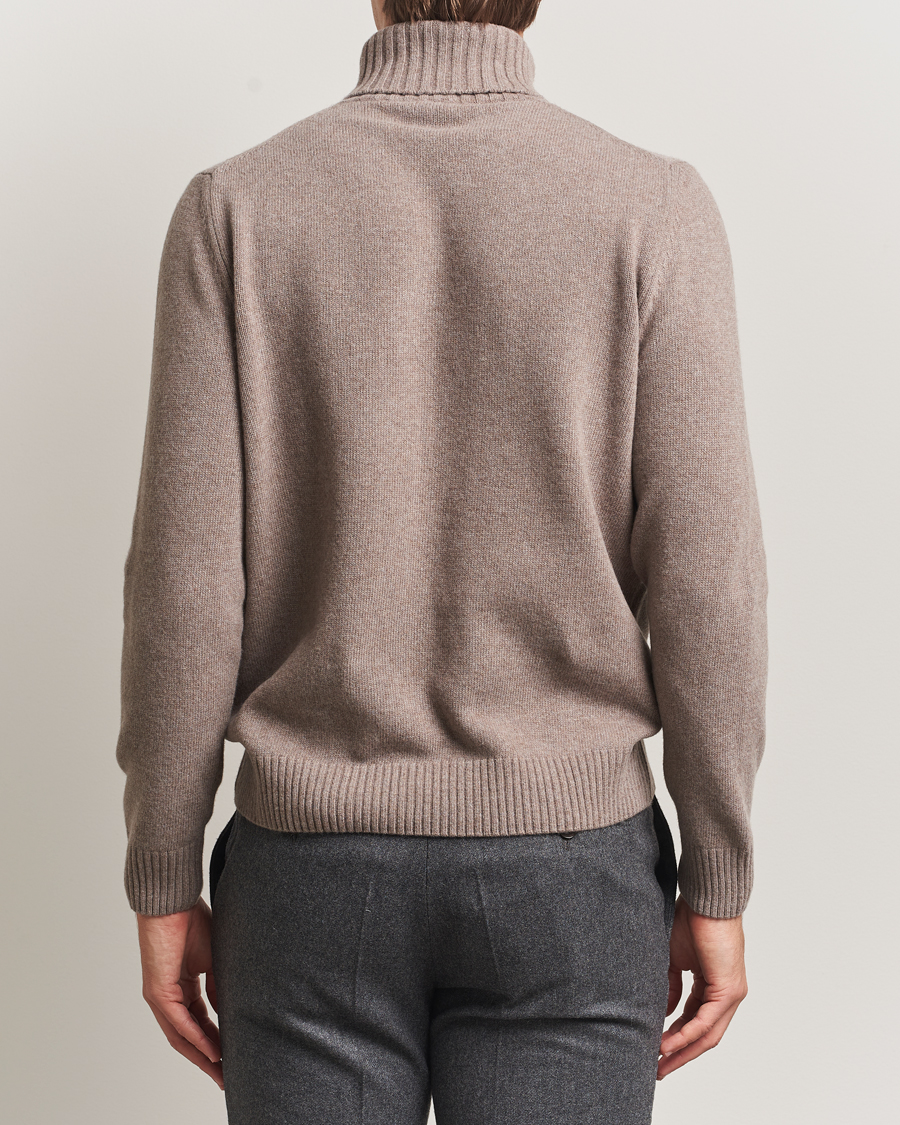 Hombres | Jerséis y prendas de punto | Morgano | Wool/Cashmere Heavy Knit Rollneck Light Brown