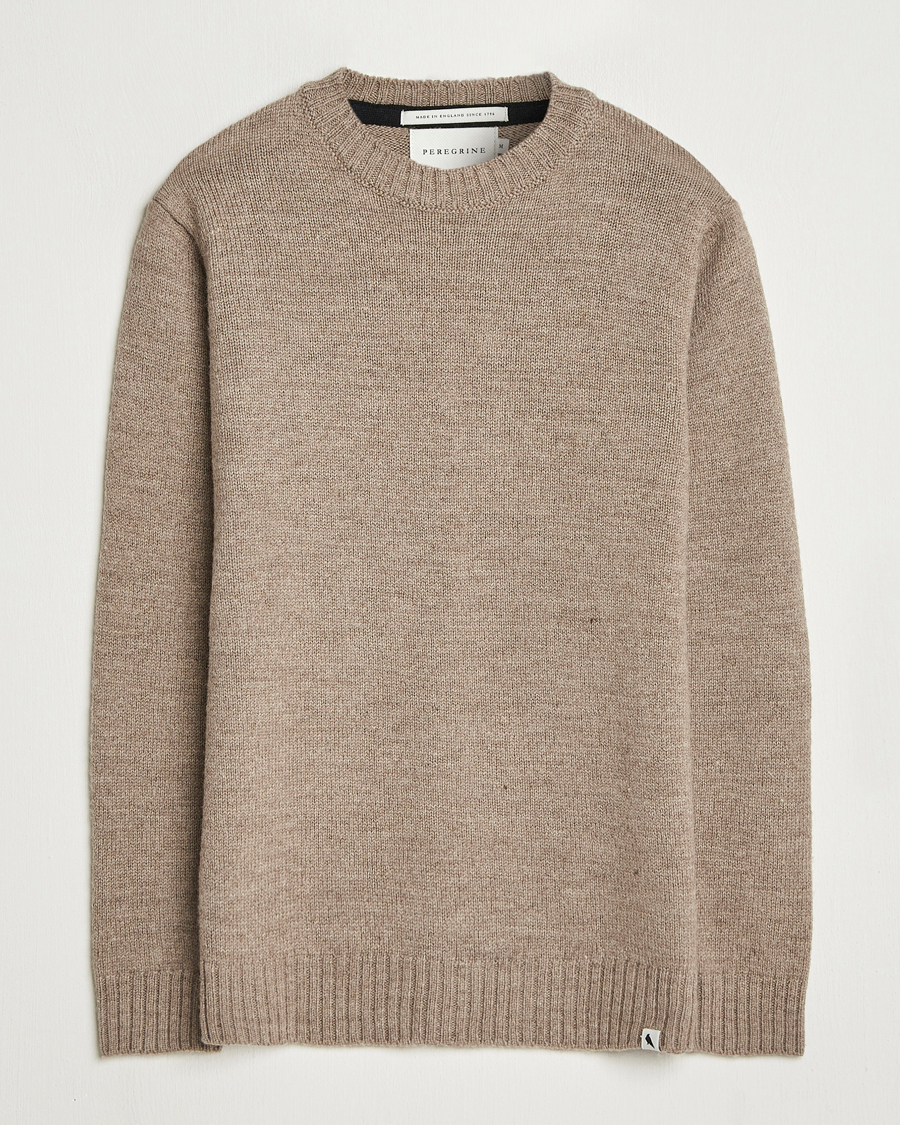 Hombres | Jerséis y prendas de punto | Peregrine | Maker's Stitch Merino Crew Light Brown