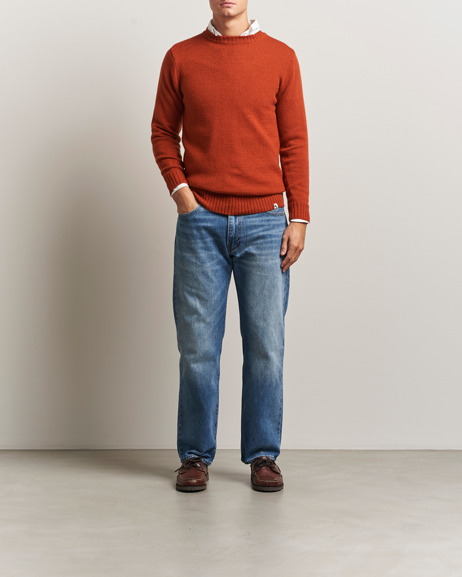 Hombres | Jerséis y prendas de punto | Peregrine | Maker's Stitch Merino Crew Orange