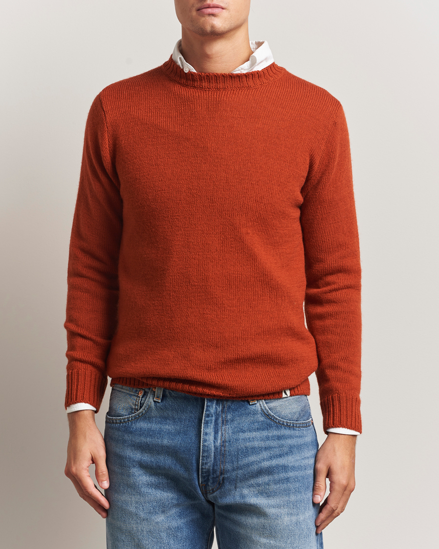 Hombres | Jerséis y prendas de punto | Peregrine | Maker's Stitch Merino Crew Orange