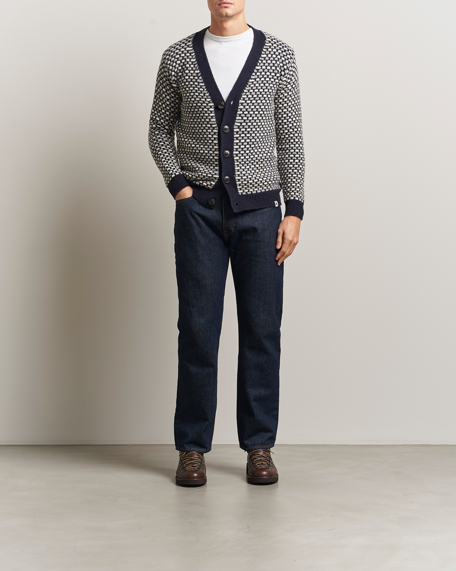 Hombres | Jerséis y prendas de punto | Peregrine | Network Merino Cardigan Navy