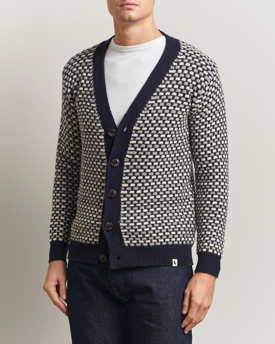 Hombres | Jerséis y prendas de punto | Peregrine | Network Merino Cardigan Navy