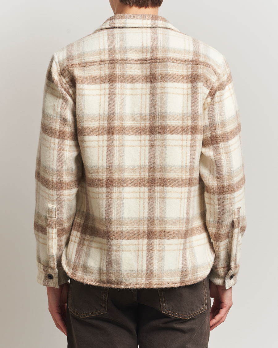 Hombres | Camisas | Peregrine | Moon Wool Check Overshirt Beige