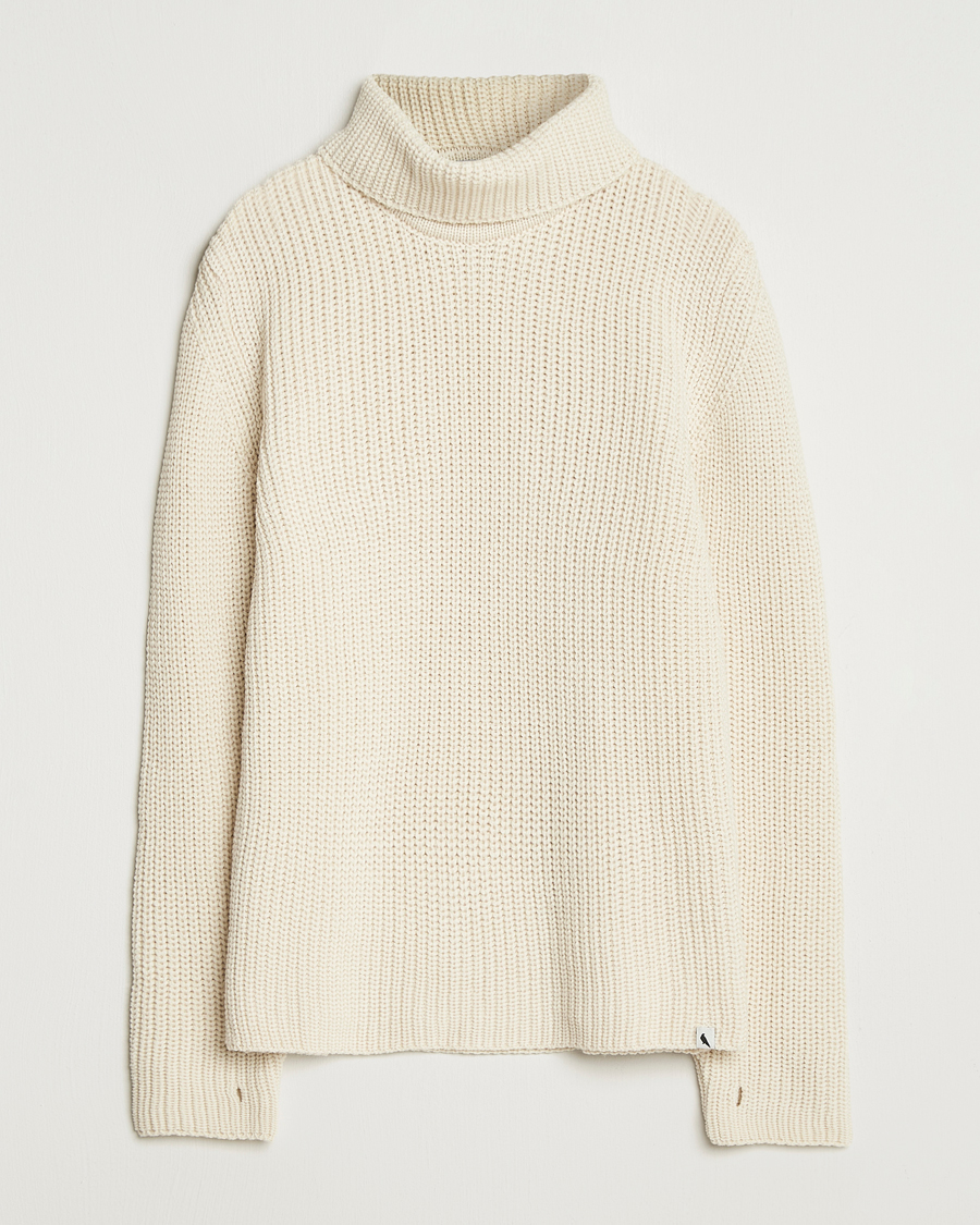 Hombres | Jerséis y prendas de punto | Peregrine | Wilkinson Knitted Merino Rollneck Ecru