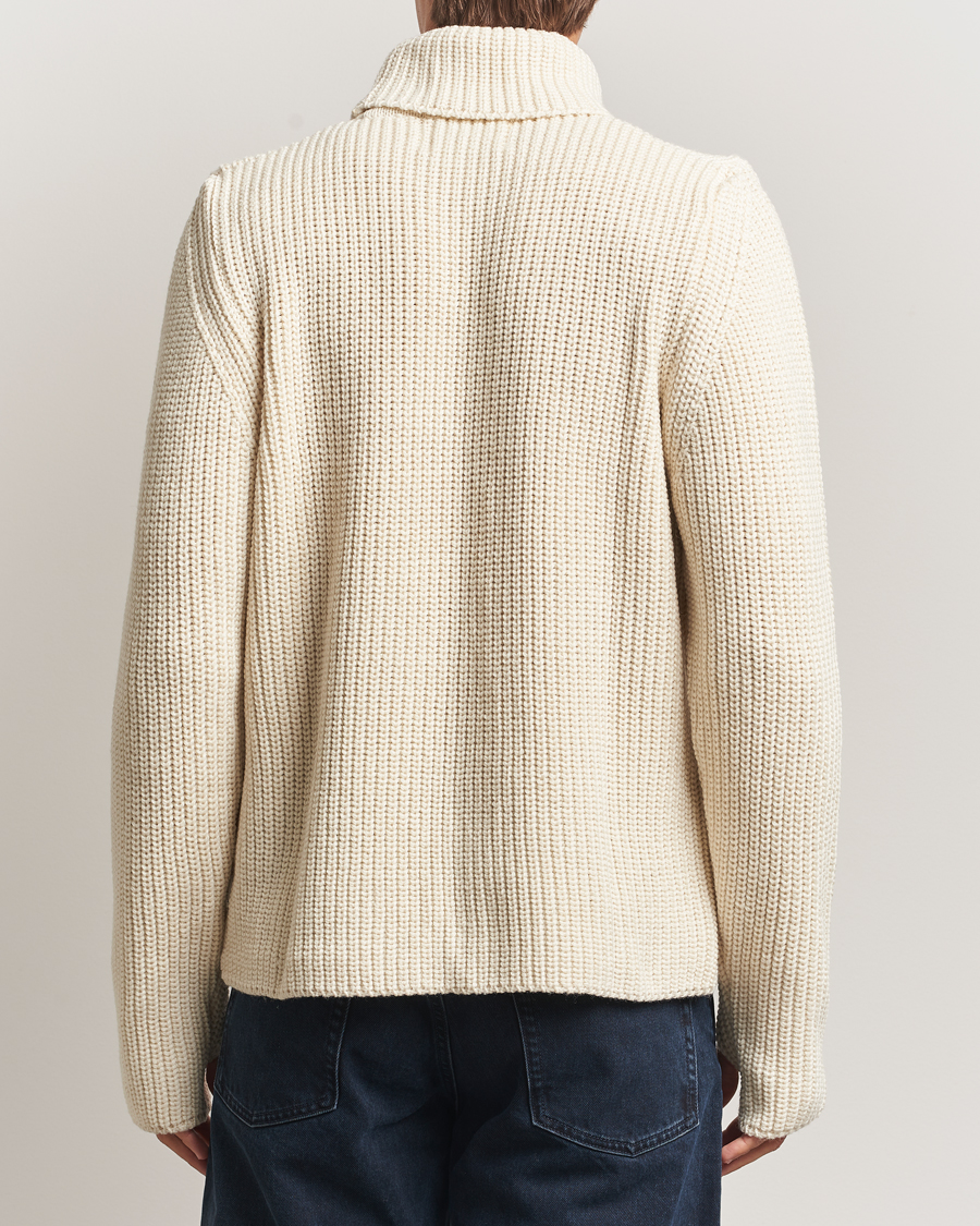 Hombres | Jerséis y prendas de punto | Peregrine | Wilkinson Knitted Merino Rollneck Ecru