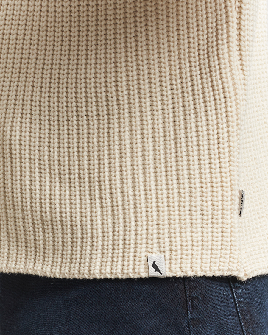 Hombres | Jerséis y prendas de punto | Peregrine | Wilkinson Knitted Merino Rollneck Ecru