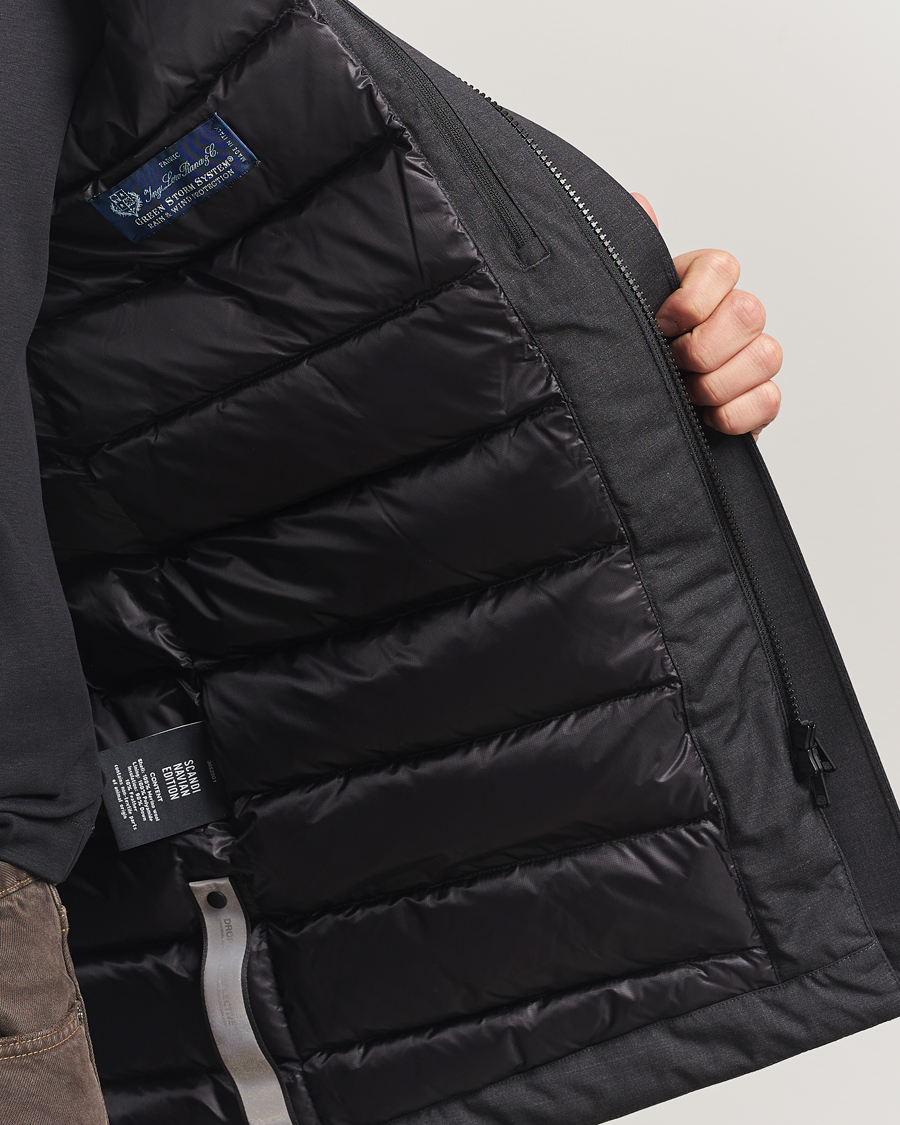 Hombres | Abrigos y chaquetas | Scandinavian Edition | Axis Loro Piana Padded Coat Dark Grey Melange
