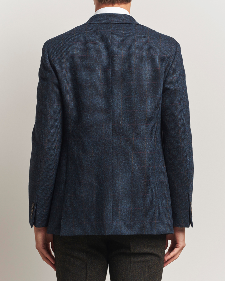 Hombres | Blazers | Walker Slater | Edward Lambswool Windowpane Blazer Navy