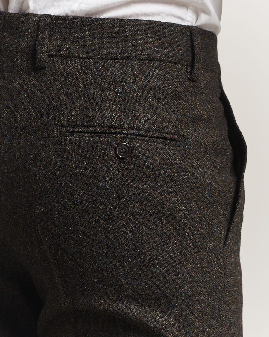 Hombres | Blazers | Walker Slater | Edward Shetland Wool Donegal Trousers Dark Brown