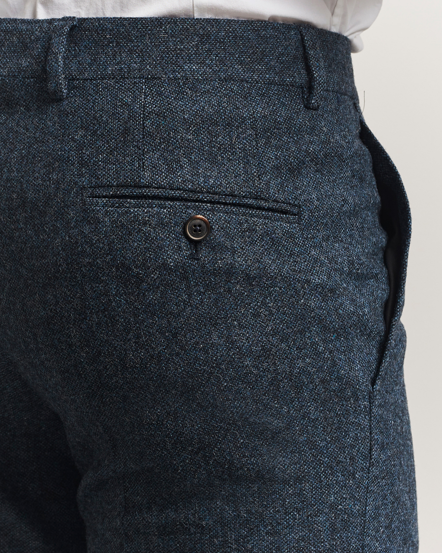 Hombres | Pantalones | Walker Slater | Edward Shetland Wool Donegal Trousers Navy